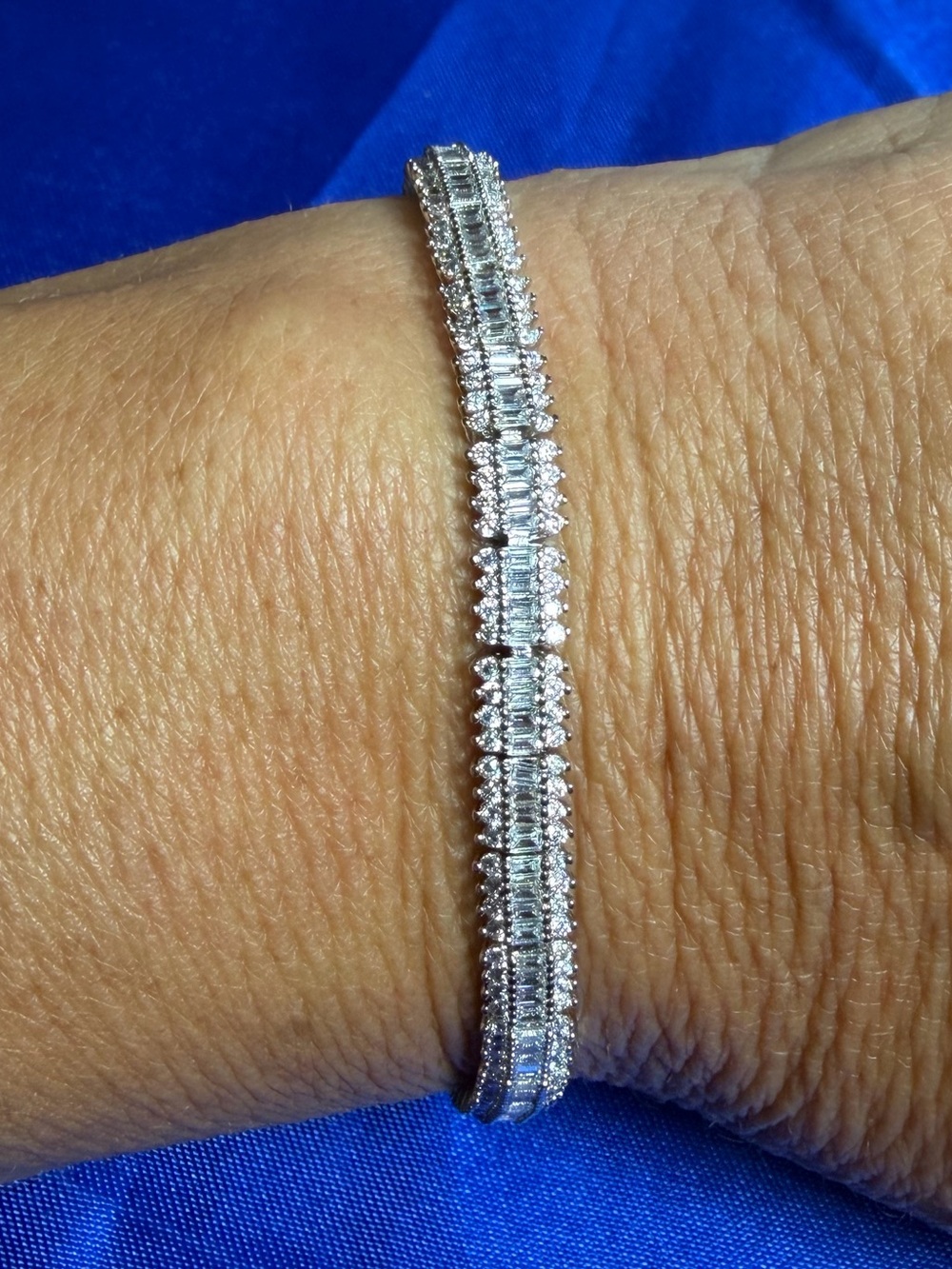 Classic White Gold Filled CZ Tennis Bracelet NWOT